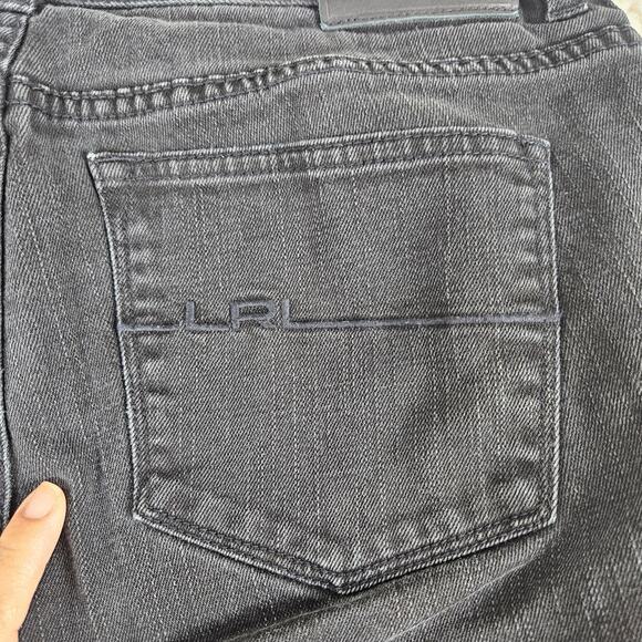 LRL Lauren Jeans Co Ralph Lauren Black Classic Straight Leg Jeans Sz10 Worn Look - Picture 6 of 10